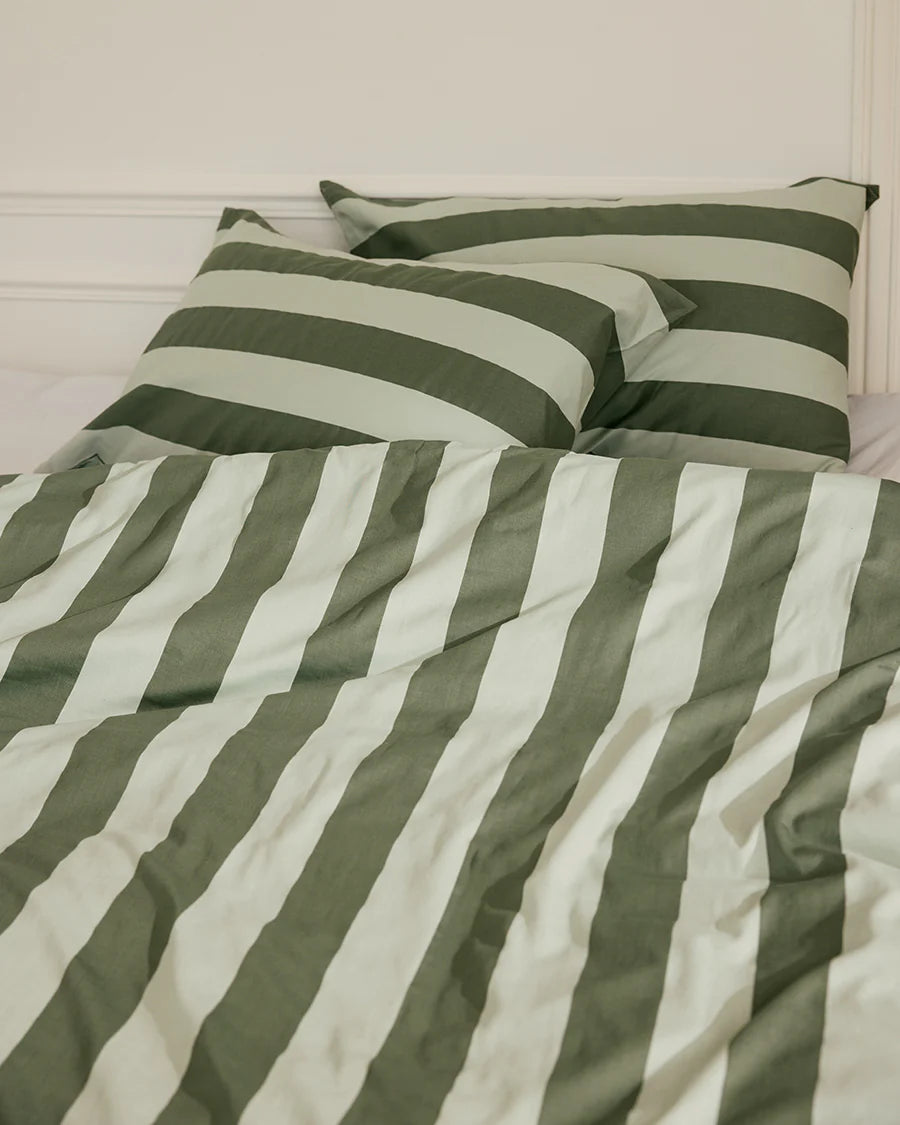 Hommey Quilt Cover - Wasabi Stripes