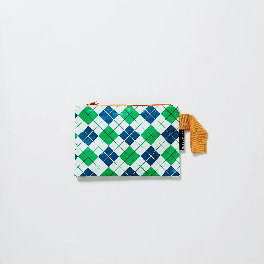 Project Ten Mini Zip Pouch - Argyle