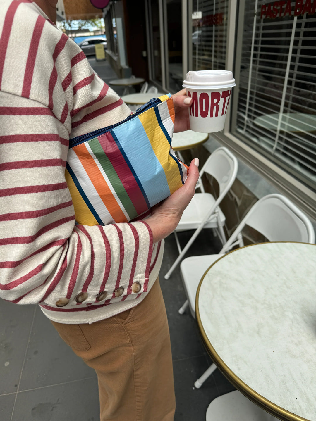 Project Ten Mini Zip Pouch - Retro Stripe