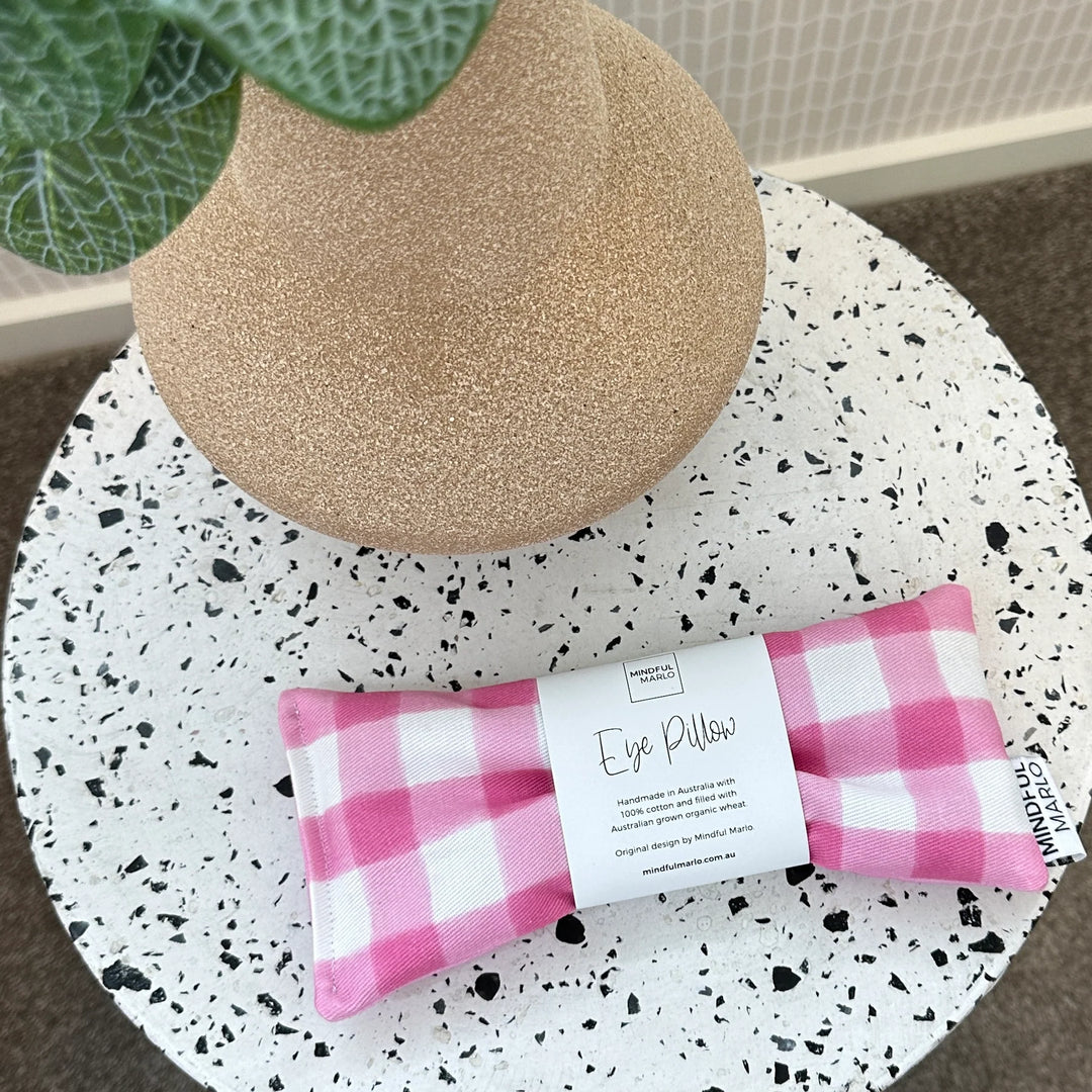 Mindful Marlo Eye Pillow - Gingham Berry