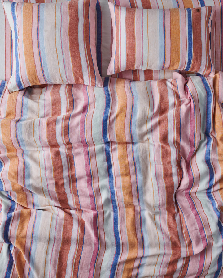 Kip & Co Jaipur Stripe Linen European Pillowcases