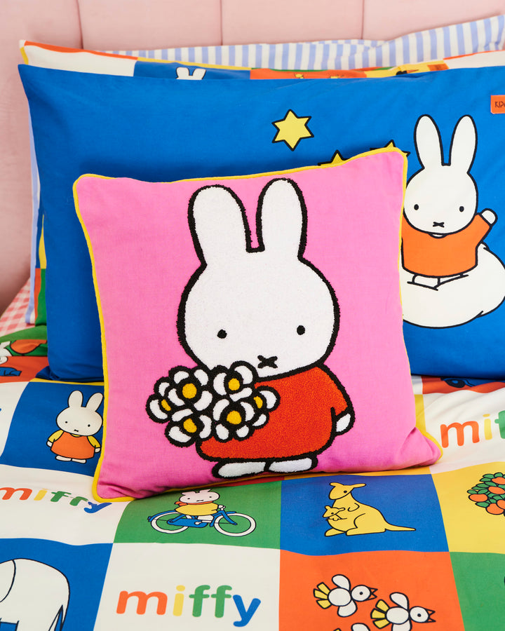 Kip & Co x Miffy Embroidered Cushion