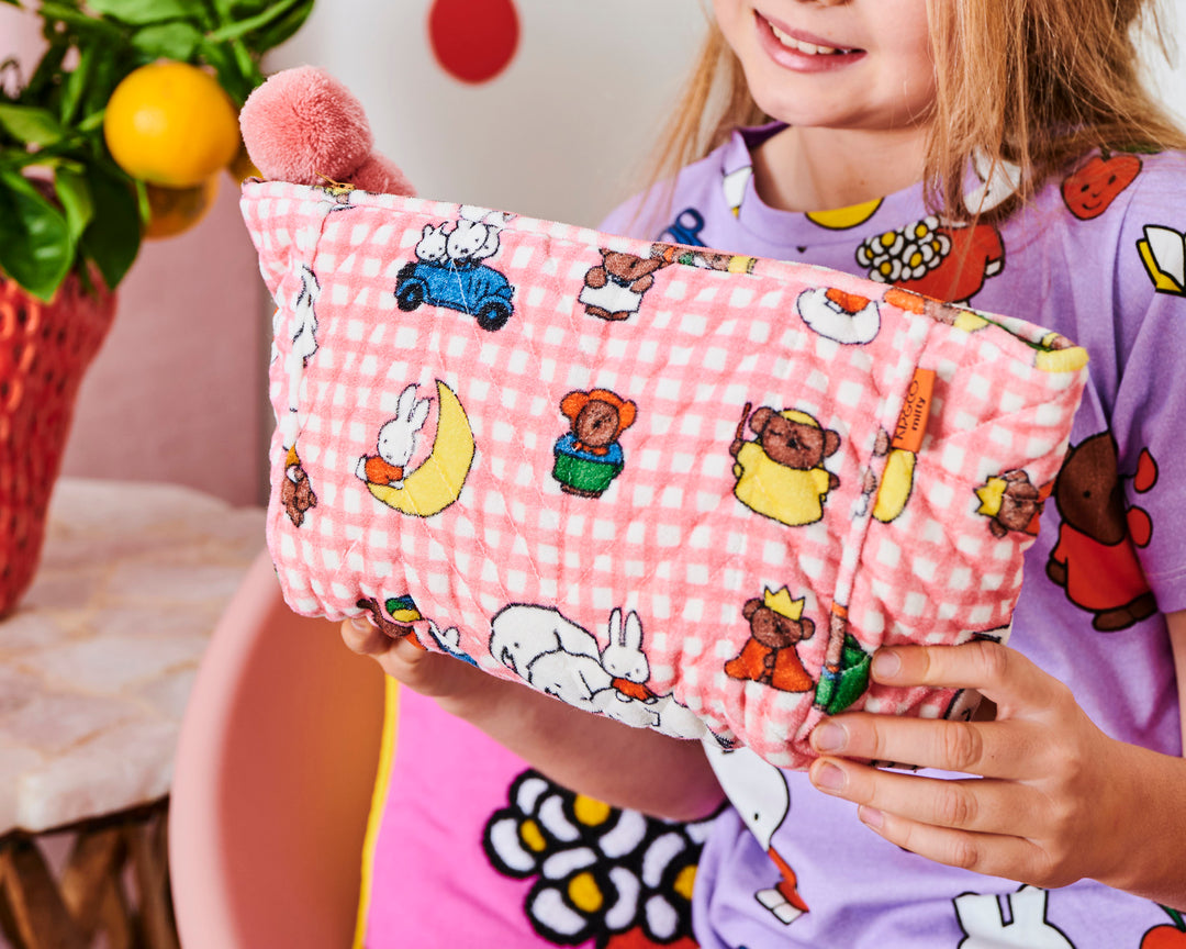 Kip & Co x Miffy And Mates Velvet Toiletry Bag