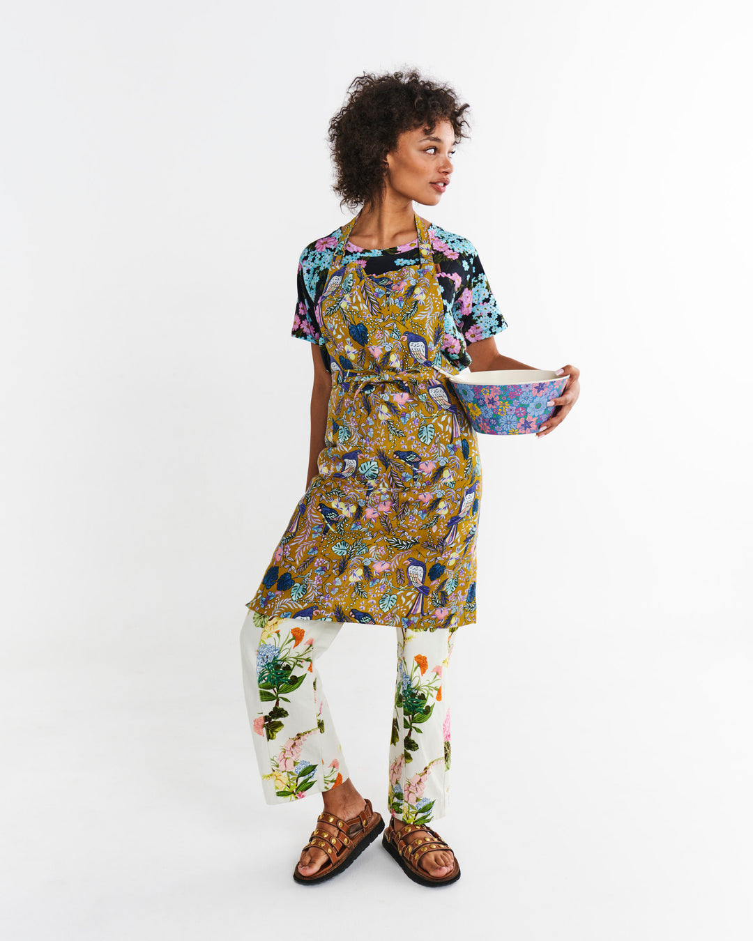 Kip & Co Birds Of Paradise Linen Apron