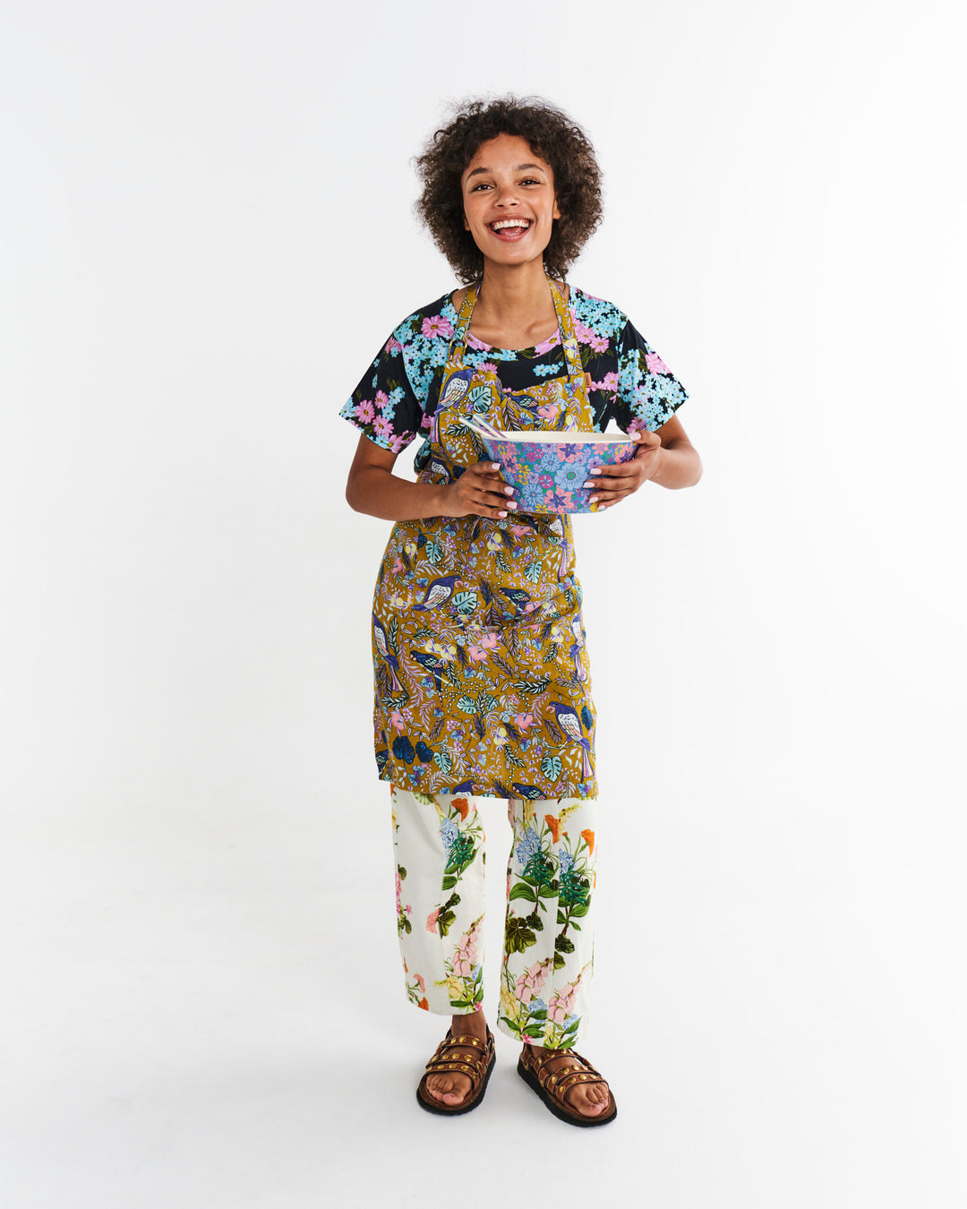 Kip & Co Birds Of Paradise Linen Apron