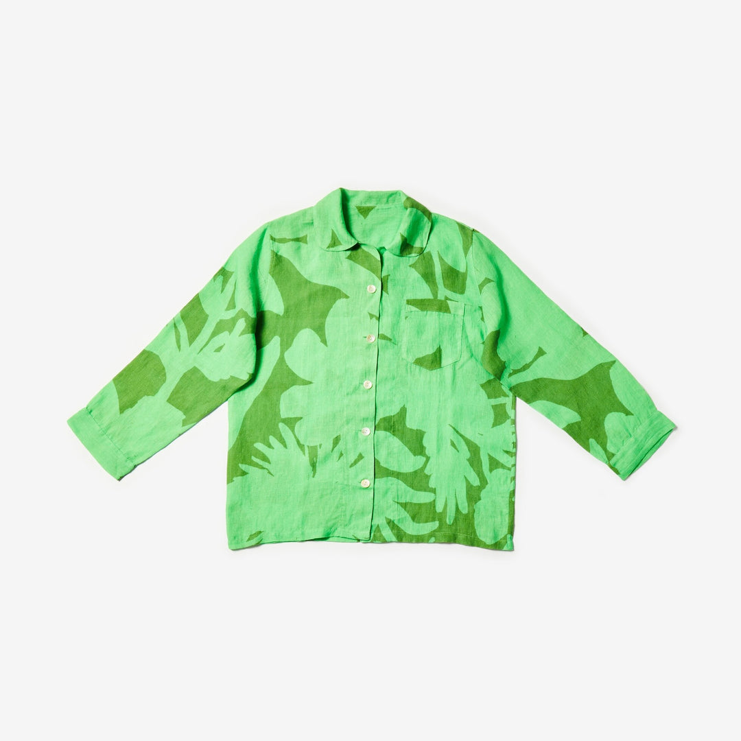 Bonnie & Neil Carmine Green Pyjamas Set