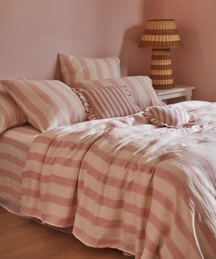 Kip & Co Candy Stripe Linen Quilt Cover