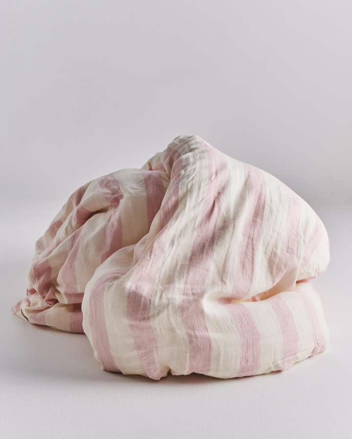 Kip & Co Candy Stripe Linen Quilt Cover