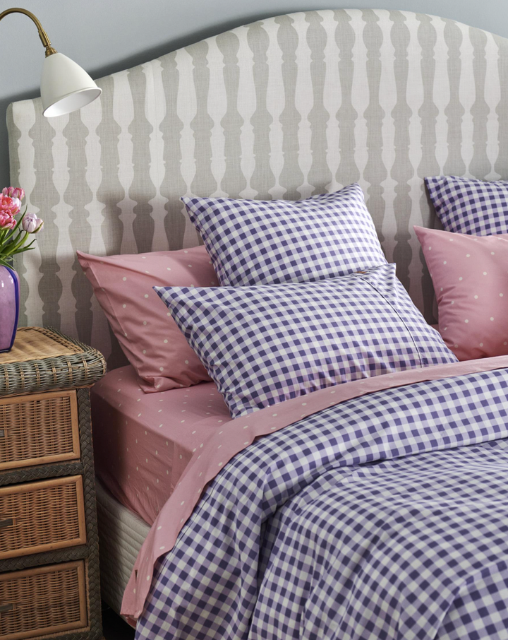 Kip & Co Lilac Gingham Organic Cotton European Pillowcases