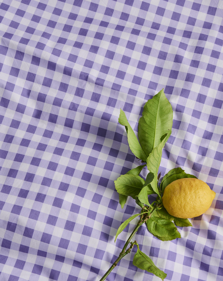 Kip & Co Lilac Gingham Organic Cotton European Pillowcases