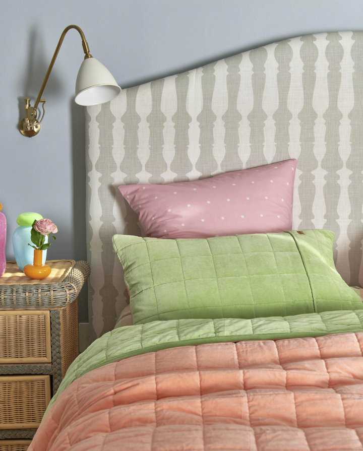 Kip & Co Peach Nile Velvet Quilted Pillowcases