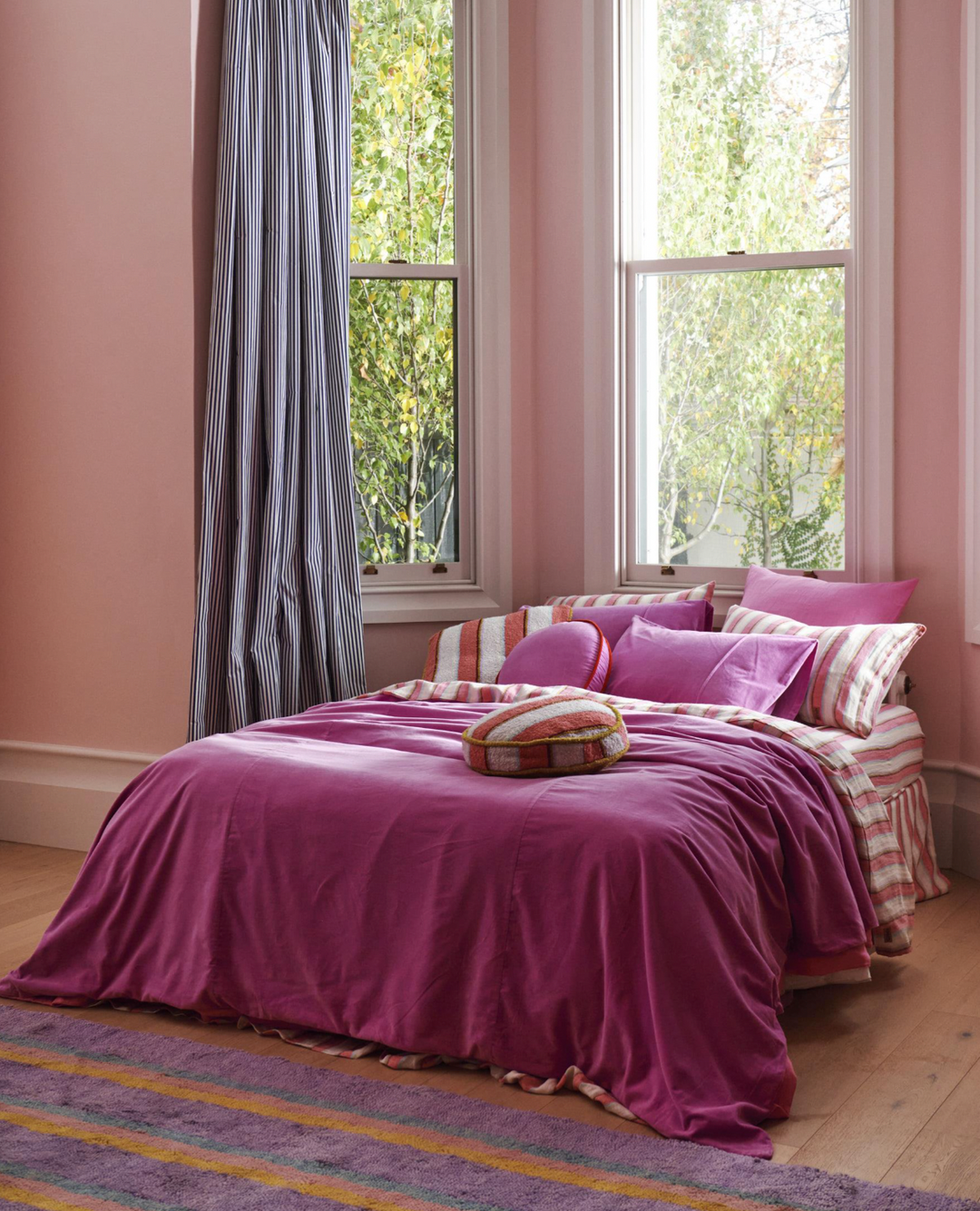 Kip & Co Super Pink Velvet Pillowcases