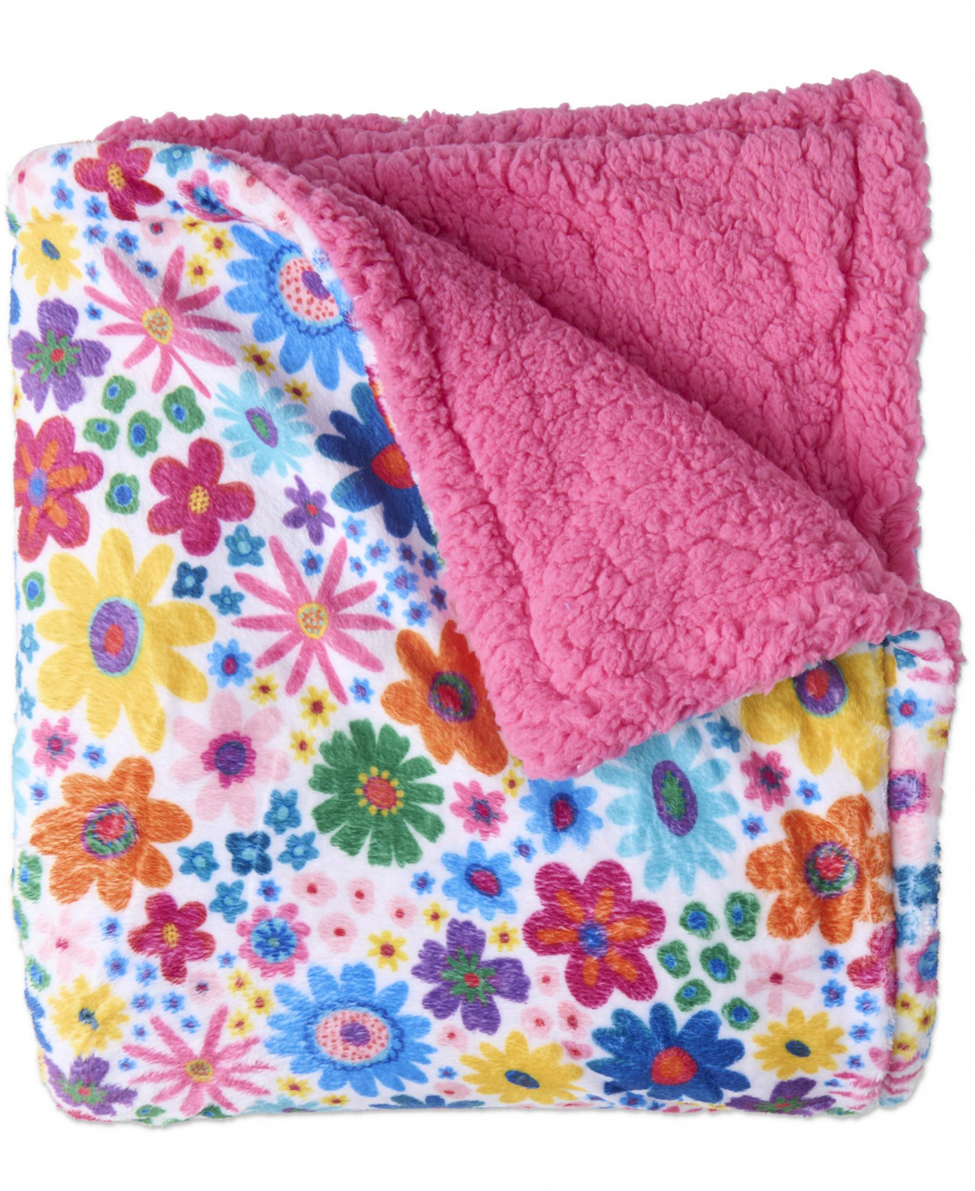 Kip & Co Rainbow Flowers Kids Kuddle Blanket