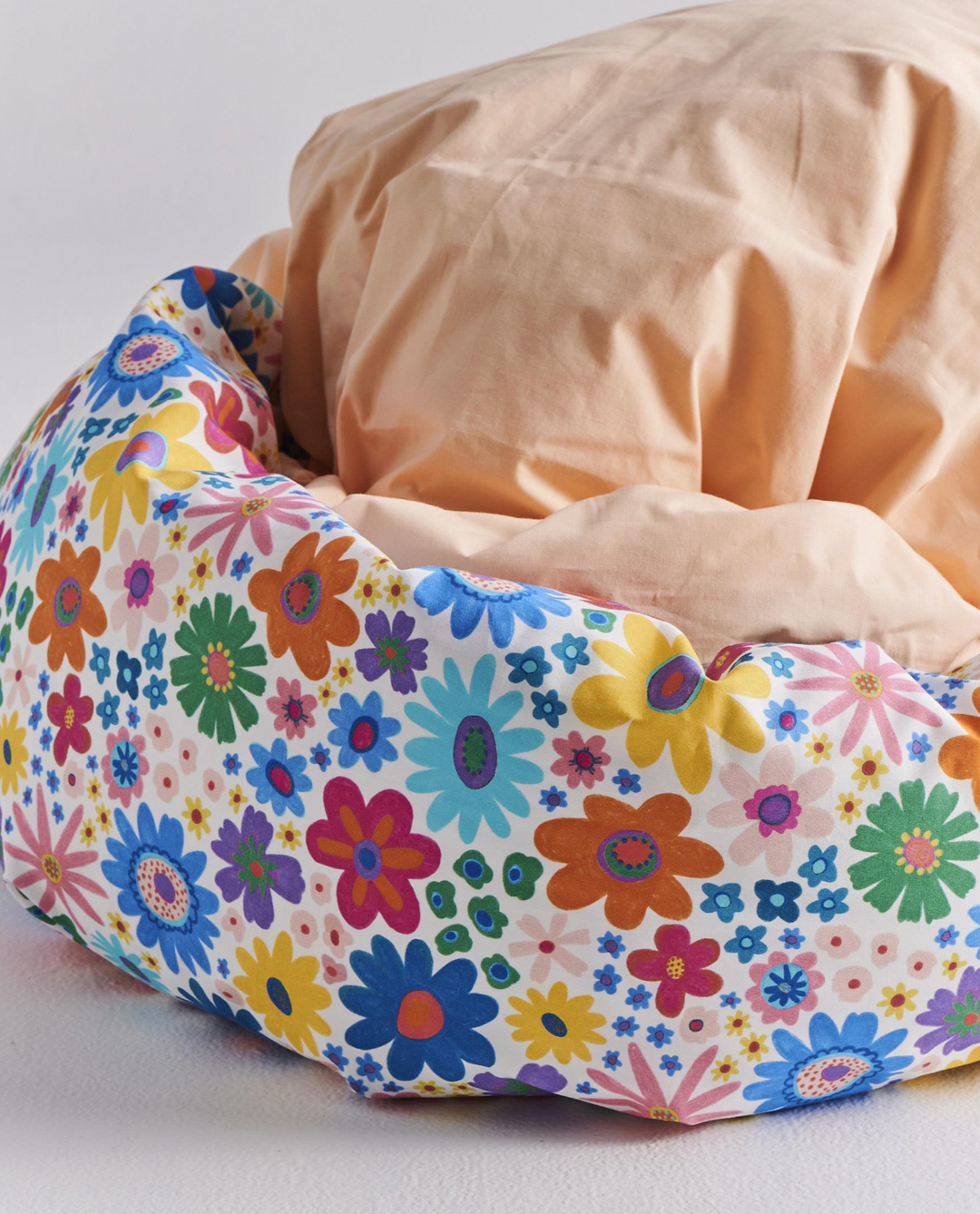 Kip & Co Rainbow Flowers Organic Cotton Quilt Cover