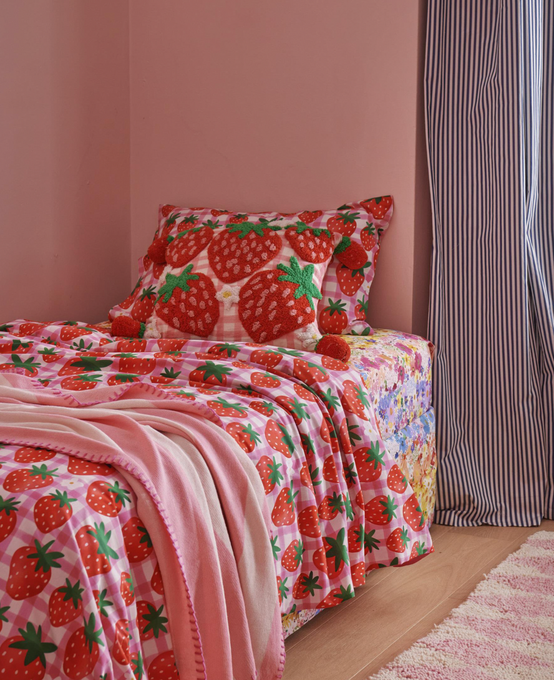 Kip & Co Strawberry Jam Organic Cotton Pillowcase