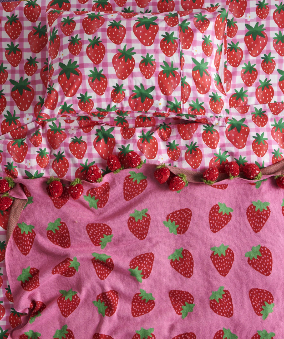 Kip & Co Strawberry Jam Organic Cotton Pillowcase