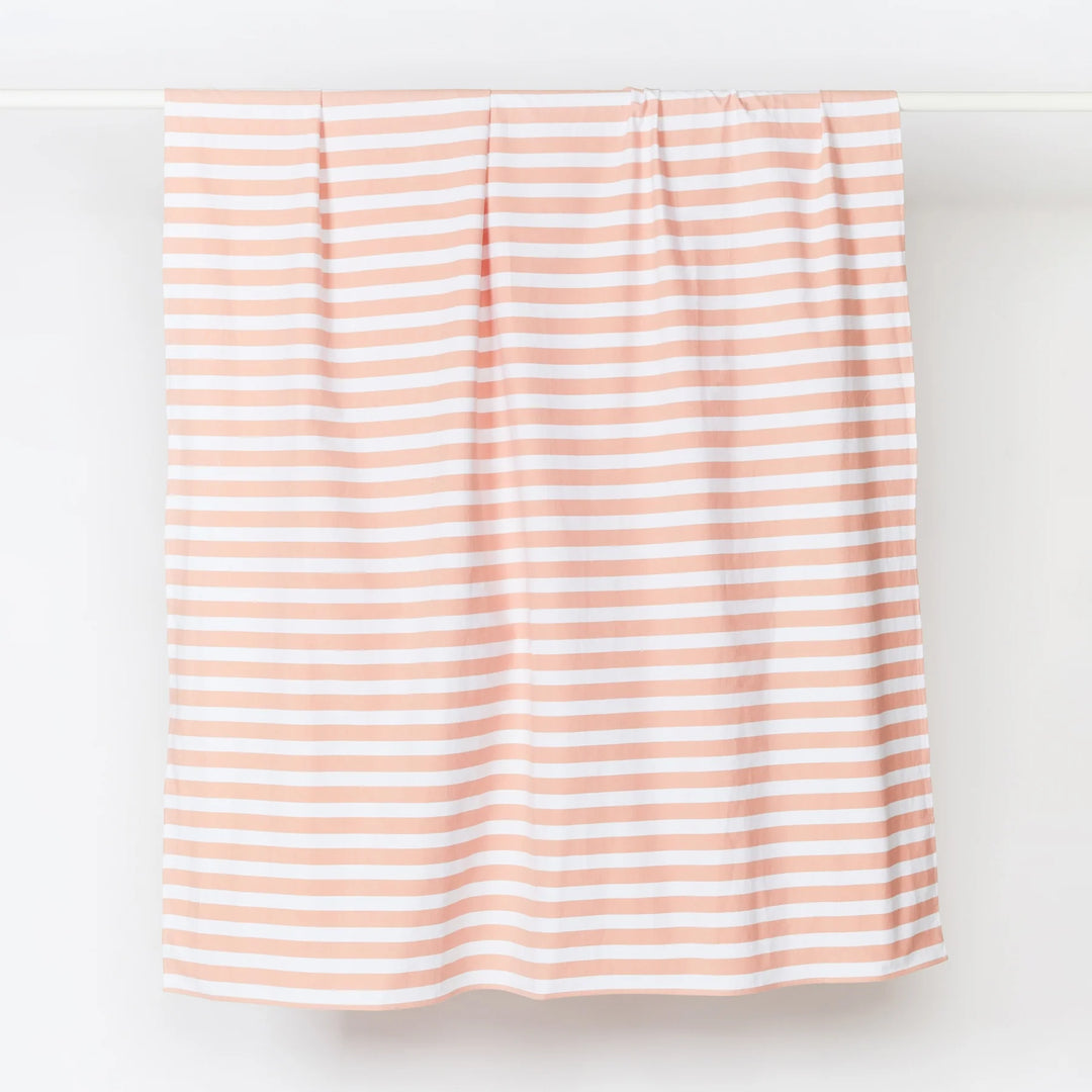 Bonnie & Neil Tablecloth Linen Woven Pink Stripe