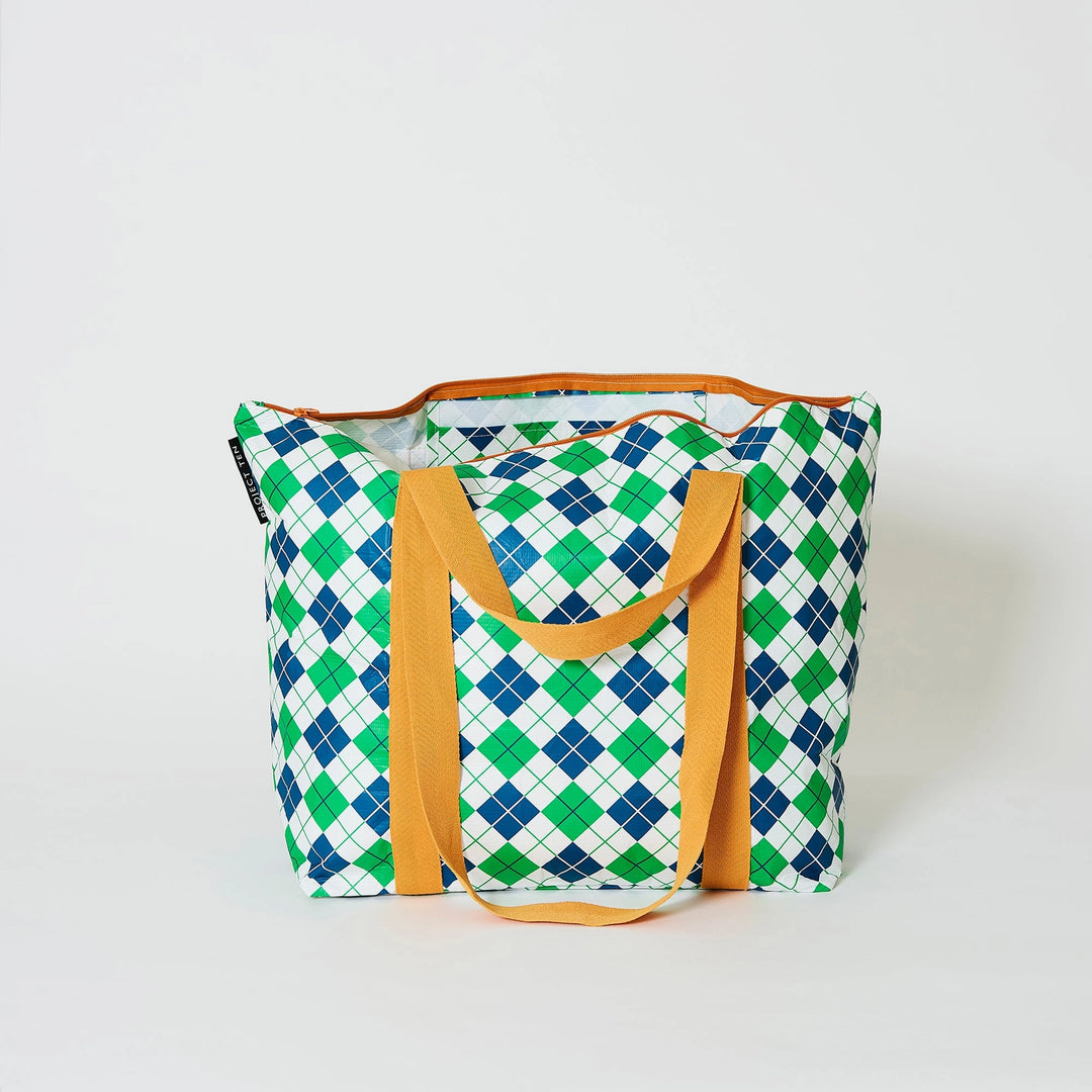 Project Ten Medium Zip Tote - Argyle