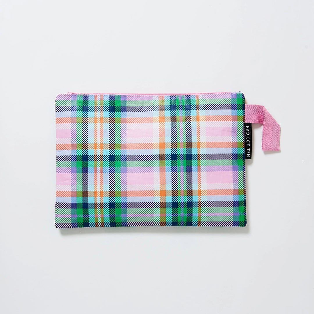 Project Ten Zip Pouch - Plaid