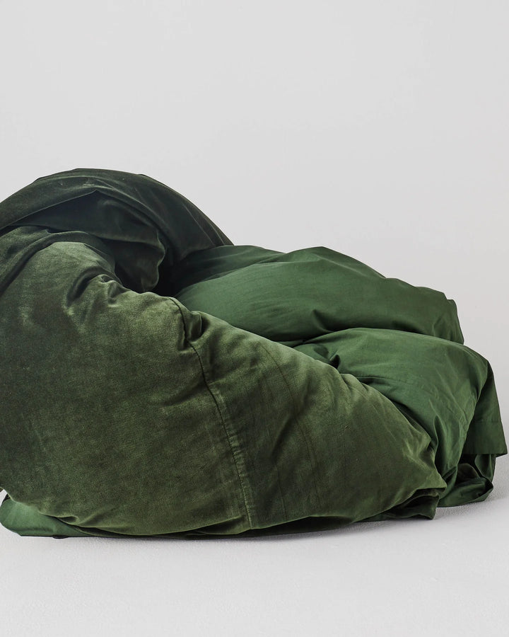 Kip & Co Kombu Green Velvet Quilt Cover