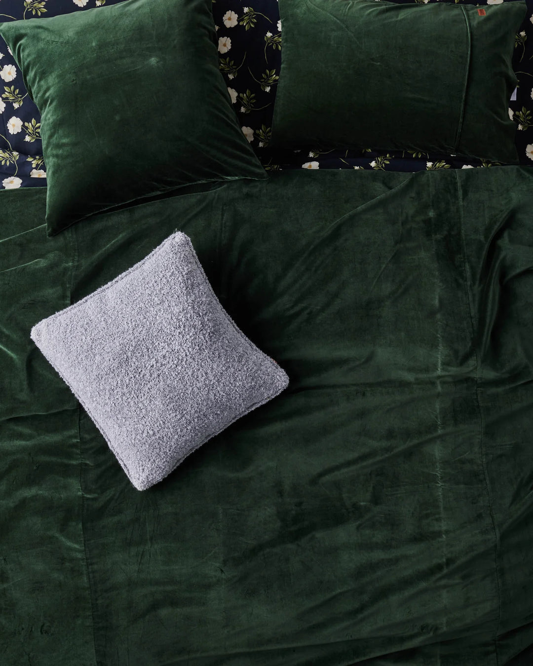 Kip & Co Kombu Green Velvet European Pillowcases