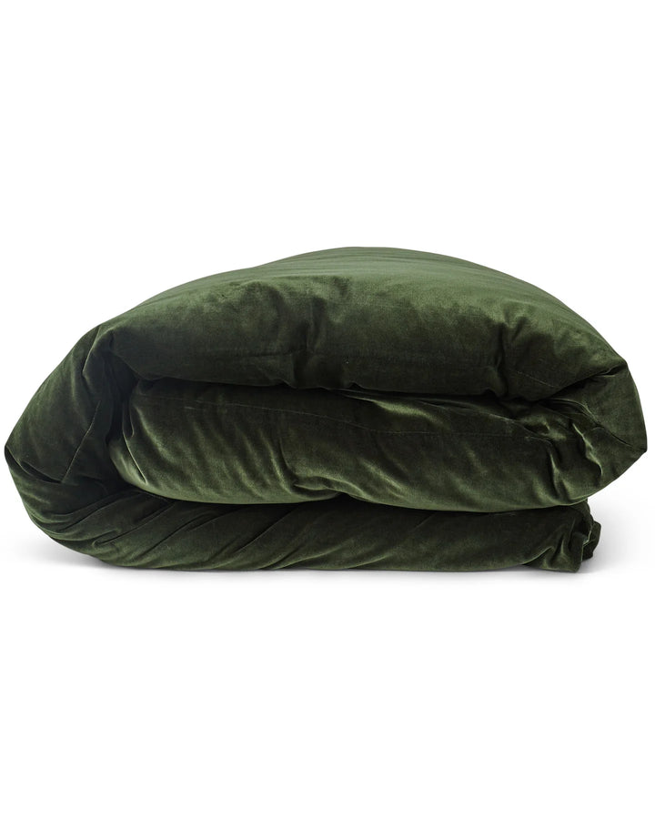 Kip & Co Kombu Green Velvet Quilt Cover