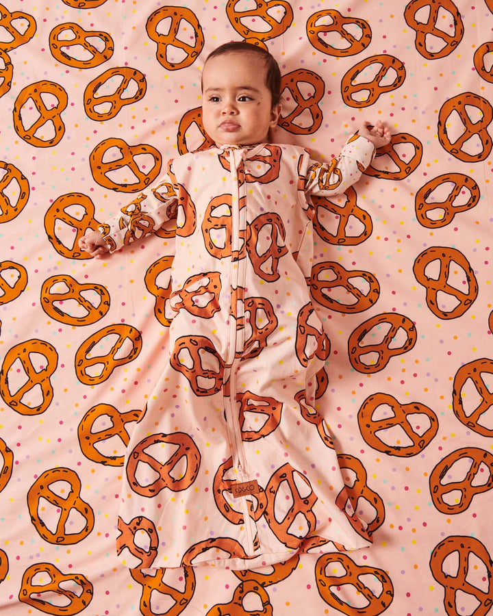 Kip & Co Pretzels Pink Sleep Bag