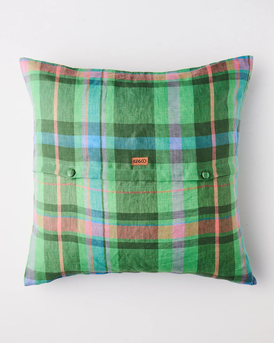 Kip & Co Jewel Of The Nile Tartan Linen European Pillowcases