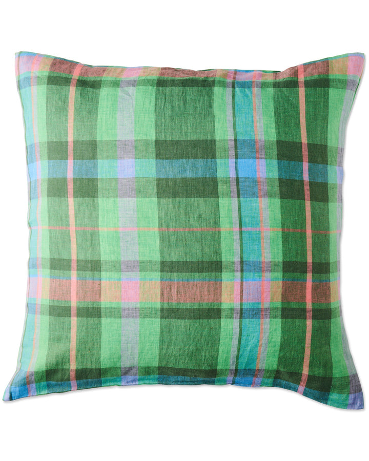 Kip & Co Jewel Of The Nile Tartan Linen European Pillowcases