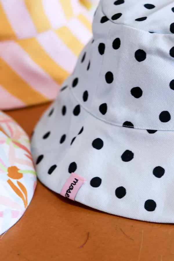 Mosey Me Reversible Bucket Hat - Dot/Fleur